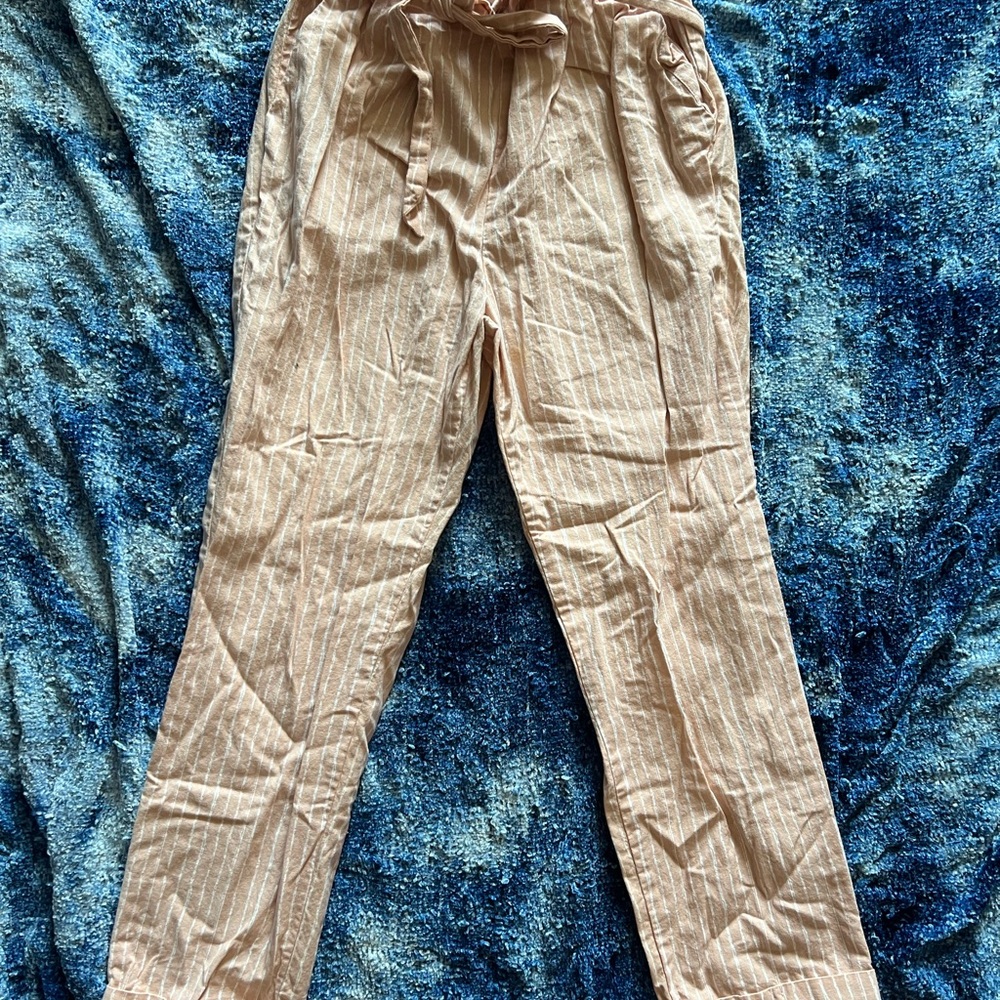 Sienna Sky Peach and White Chinos Relaxed Fit